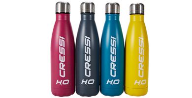 Cressi botella de agua reutilizable de acero inoxidable boca estrecha doble pared de colores